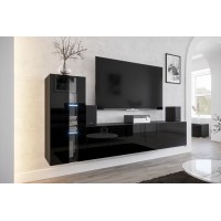 Mueble TV E8 (Negro brillo)