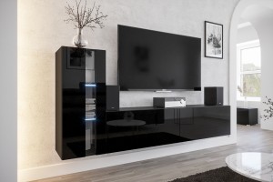 Mueble TV E8 (Negro brillo)