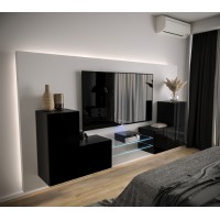 Mueble TV C4 (Negro brillo)