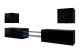 Mueble TV C4/2 (Negro brillo)