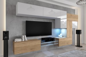 Conjunto de salón AN92 (Roble/Blanco)