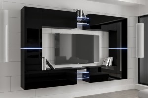Conjunto de salón C20 (Negro brillo)
