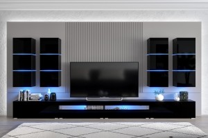 Conjunto de salón AN51 (Negro brillo)